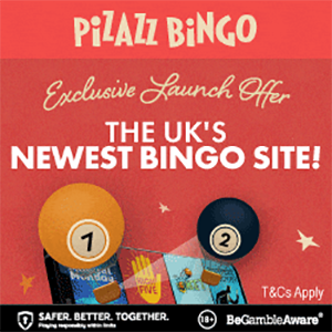 Pizazz Bingo: £25 Bonus & 25 Free Spins. New Bingo Site!